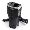 Technaxx TE13 automobilio maitinimo keitiklis, 2 USB prievadai ir 1 CEE 7/4 išvestis, DC 12V, AC 230V 50hz, Juodas / TE13