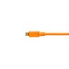 USB kabelis - Tether Tools Pro USB 2.0 Micro-B 4.6m ryškiai oranžinis