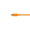 USB kabelis - Tether Tools Pro USB 2.0 Micro-B 4.6m ryškiai oranžinis