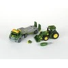 Klein Vilkikas su traktorium ant priekabos „John Deere“