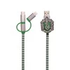 Thumbs Up USB kabelis ThumbsUp! USB-A - USB-C + microUSB + Žaibas 1 m žaliasis (1002654)