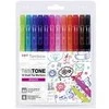 Tombow WS-PK-12P-1 - 12 pc(s) - Juodas,Mėlyna,Brown,Cyan,Žalias,Oranžinis,Rožinė,Raudona,Violet - Fine/Bullet tip - Multicolor - Round - Blister