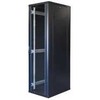 19" Comunication cabinet TOTEN, System G, 42U, 600x800, stiklinės durys, galinės metalinės durys, iki 800kg, juoda / 19-G6842GM