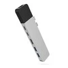 TRANSCEND USB 3.0-Hub su greito įkrovimo lizdu, skirtu oa de iPad Juodas