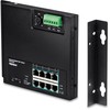 Šakotuvas TRENDnet 10 prievadų pramoninis Gigabit PoE+ WallMount priekinis Acc