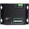 Šakotuvas TRENDnet 10 prievadų pramoninis Gigabit PoE+ WallMount priekinis Acc