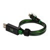 USB kabelis Realpower USB-A - mikroUSB 0, 75 m Žalia (185962)