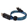 USB kabelis Realpower USB-A - Žaibas 0, 75 m mėlyna (185961)