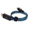 USB kabelis Realpower USB-A - Žaibas 0, 75 m mėlyna (185961)