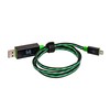 RealPower USB kabelis USB 2.0 USB-A - Micro-B 75 cm LED šviesa