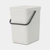 Šiukšlių dėžė BRABANTIA Sort &amp; Go, šviesiai pilkos sp., 25 L