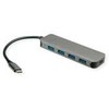 Value HUB USB vertė VERtė koncentratorius USB 3.2 Gen 1, 4 prievadai, C tipo jungties laidas, su 1 PD prievadu