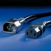 Value Vertė IEC maitinimo kabelis 1 m juoda (Maitinimo kabelio ilgintuvas IEC 60320 C14 iki IEC 60320 C13)