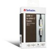 Kabelis USB Verbatim USB-C - USB-C 2 m Pilka (65054)