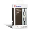 Kabelis USB Verbatim USB-C - USB-C 2 m Pilka (65054)