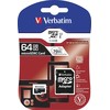 Atminties kortelė Verbatim Micro SDXC 64GB Class 10 su adapteriu