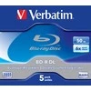 Diskai Mėlyna-ray Verbatim 50GB 6X BD-R DL 5vnt pilkos spalvos 43748