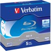 VERBATIM 5x BD-R 25GB 6x Jewel Case baltas mėlynas paviršius