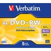 VERBATIM DVD-RW 4X BOITIER CRISTAL PACK DE 5
