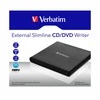 Išorinis otinis įrenginys Verbatim Slimline DVD USB2.0 juodos spalvos 53504