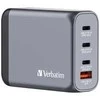 Verbatim Laidinis įkroviklis GaN 100W 3xUSB-C/USB-A + Adapteris EU/UK/US GNC-100 32202