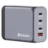 Verbatim – GNC-200 GaN įkroviklis, 4 prievadų, 200 W, USB-A/USB-C