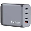 VERBATIM įkroviklis GNC-240 GaN su 4 prievadų 240 W USB oro kondicionieriumi ES / JK / JAV