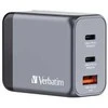 Verbatim GNC-65 GaN įkroviklis 3-Port 65W USB-A/USB-C
