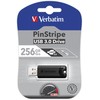 Verbatim PinStripe USB atmintukas 256 GB USB A tipo 3.2 Gen 1 (3.1 Gen 1) Juoda