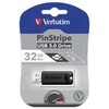Verbatim Pendrive 32GB USB-A 3.2 PinStripe juodos spalvos 49317