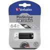 Verbatim PinStripe USB atmintukas 64 GB USB A tipo 3.2 Gen 1 (3.1 Gen 1) Juoda