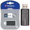 Verbatim PinStripe USB atmintukas 64 GB USB A tipo 2.0 Juoda