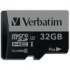 Verbatim Atminties kortelė Micro SD 32GB + adapter Pro U3 juodos spalvos 47041
