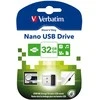 USB laikmena "verbatim" usb atmintinė, usb 2.0, 32 gb, "nano", "store n stay", juoda, 98130, usb a
