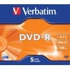 VERBATIM DVD-R 120 min. / 4,7 GB 16x 5 vnt. pakuotė, „DataLife Plus“ dėklas, atsparus įbrėžimams