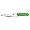 Victorinox Virtuvinis peilis Victorinox, šveicariškas klasikinis, plataus ašmens, 19 cm, žalias, blisterinėje pakuotėje (6.8006.19L4B)