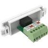 Vision VISION Techconnect modulinė AV priekinė plokštė - 30 METŲ GARANTIJA - 3,5 mm mini lizdo modulis - skirtas naudoti su stereo garso kabeliu - per terminalą gale - TRS - plikas laidas Phoenix jungtis gale - gali būti naudojama „Techconnect“
