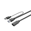 Kabelis USB VivoLink USB-A - USB-A 15 m Juodas (PROUSB3AAF15C)