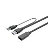 Kabelis USB VivoLink USB-A - USB-A 12.5 m Juodas (PROUSB3AAF12.5C)