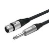 Kabelis VivoLink Vivolink PROAUDXLRFJACKS10 kabelis audio 10 m XLR 6.35mm Juodas