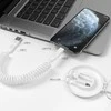 USB kabelis Vonmählen USB-A + USB-C - USB-C + Žaibas 0,75 m baltos (ALC00002)