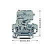 Wago 4mm2 pilkoji saugiklių jungtis 10A 5x 20mm (281-611 / 281-541)