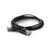 Wantec Patch kabelis UTP CAT6a d=2.8mm 0.25m juodas