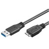 USB kabelis Goobay USB-A - mikroUSB 3 m juodasis (95027)