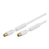 Goobay antenos kabelis 10,0 m, baltas, su feritu (80 dB), 2x ekranuotas