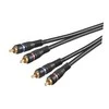 Goobay Stereo RCA laidas 2x RCA; dvigubas ekranas 60795 2 RCA patinas, 2 RCA patinas, 2 m, Juodas