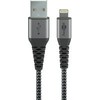 Goobay Textile Lightning - USB laidas, 0,5 m, erdvinis pilkas