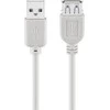 USB kabelis Goobay USB-A - USB-A 0,3 m Baltas (68716)