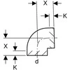 Alkūnė HDPE DN160 88.5° Geberit #369.088.16.1