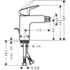 Hansgrohe HG Logis bidė maišytuvas